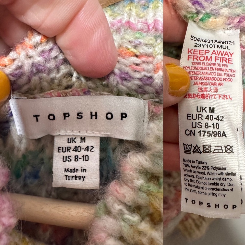 Topshop Space Dye Chunky Turtleneck Sweater - Picture 4 of 6